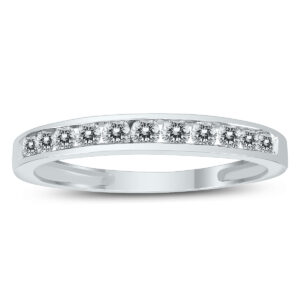 AGS Certified 1/2 Carat TW Channel Set Diamond Band in 10K White Gold- RGF50288