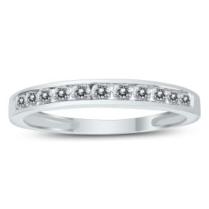 1/2 Carat TW Channel Set Diamond Band in 10K White Gold- RGF50288D