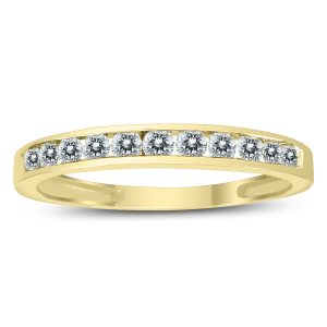 1/2 Carat TW Channel Set Diamond Band in 10K Yellow Gold- RGF50564D