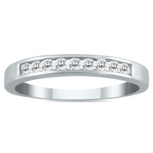 1/4 Carat TW Channel Set Diamond Band in 10K White Gold (K-L Color, I2-I3 Clarity)- RGF50655D