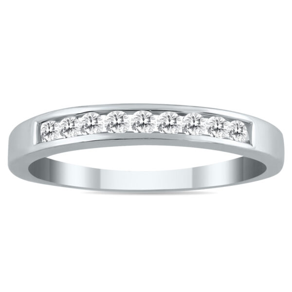 1/4 Carat TW Channel Set Diamond Band in 10K White Gold (K-L Color, I2-I3 Clarity)- RGF50655D