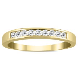 1/4 Carat TW Channel Set Diamond Band in 10K Yellow Gold (K-L Color, I2-I3 Clarity)- RGF50656D