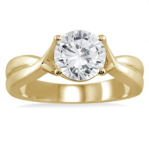 AGS Certified 1 Carat Diamond Solitaire Ring in 14K Yellow Gold (H-I Color, I2-I3 Clarity)- RGF50671AGS2