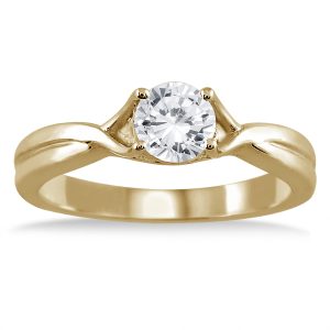 1/2 Carat Diamond Solitaire Ring in 14K Yellow Gold- RGF50675