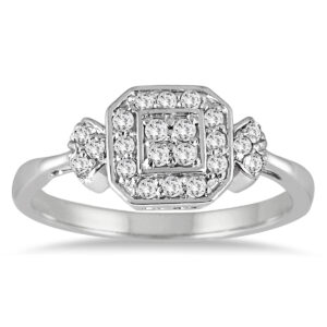 1/4 Carat TW Diamond Ring in 10K White Gold- RGF51276