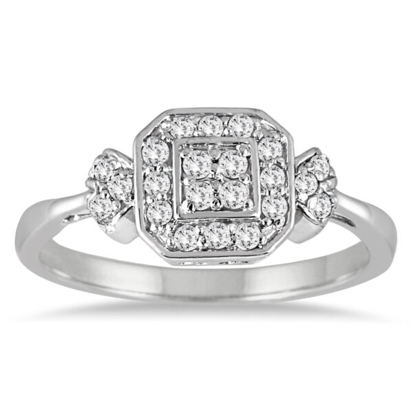 1/4 Carat TW Diamond Ring in 10K White Gold- RGF51276