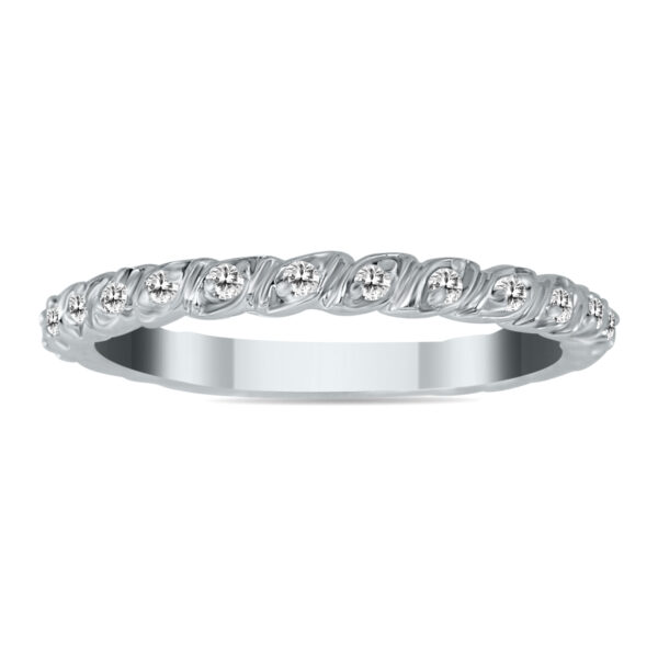 1/6 Carat TW Diamond Band in 10K White Gold- RGF51625