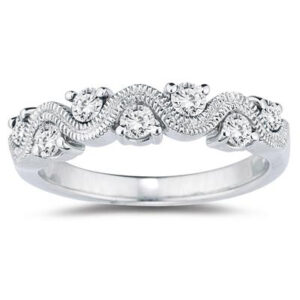 1/2 Carat TW White Diamond Women's Band in 10K White Gold- RGF51666