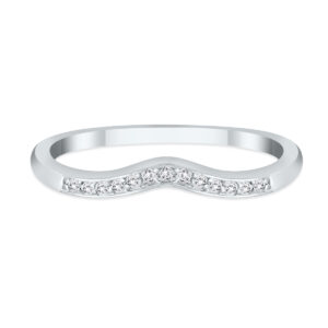 1/6 Carat TW Diamond Wedding Band in 10K White Gold- RGF51980