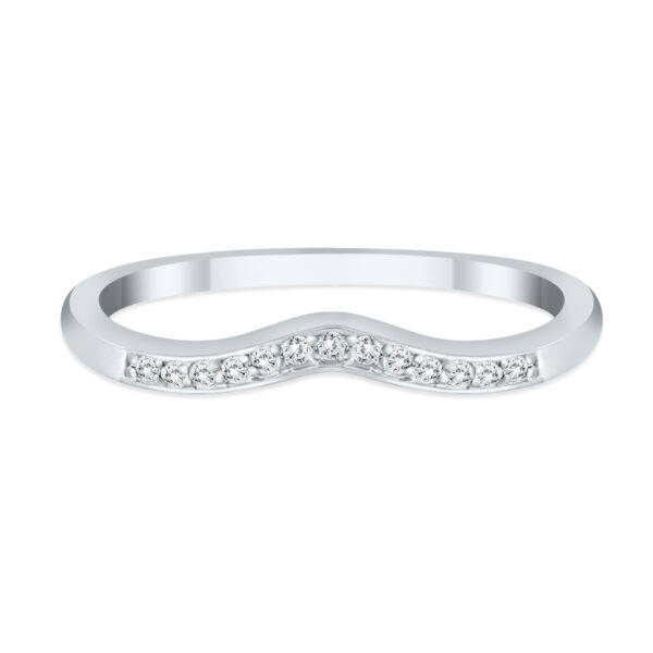 1/6 Carat TW Diamond Wedding Band in 10K White Gold- RGF51980