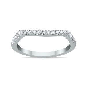 1/5 Carat TW Diamond Wedding Band in 14K White Gold- RGF53009