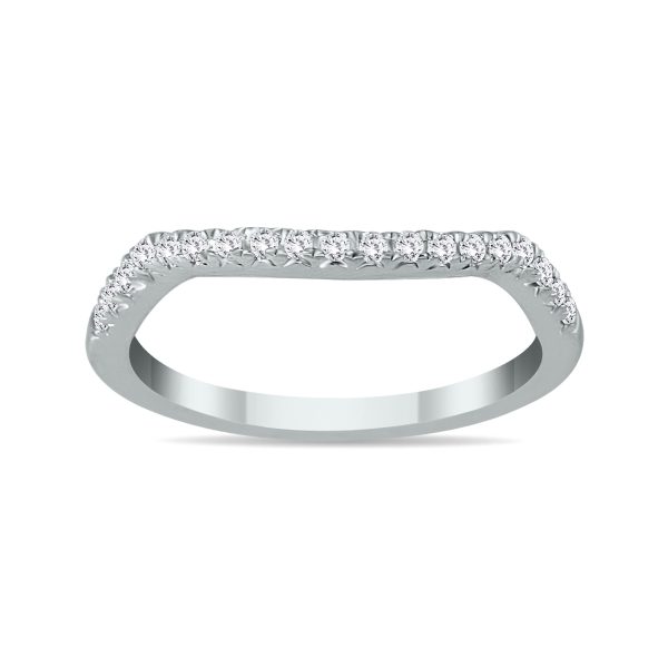 1/5 Carat TW Diamond Wedding Band in 14K White Gold- RGF53009