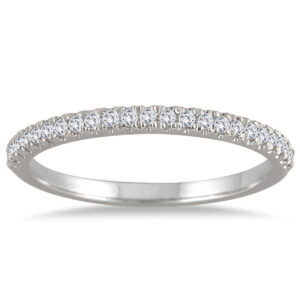 1/8 Carat TW Diamond Wedding Band in 14K White Gold- RGF55124