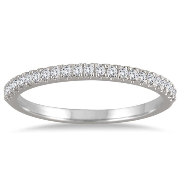 1/8 Carat TW Diamond Wedding Band in 14K White Gold- RGF55124