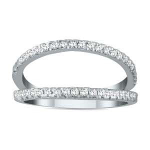 1/3 Carat TW Diamond Double Row Split Oyster Ring in 10K White Gold- RGF55553