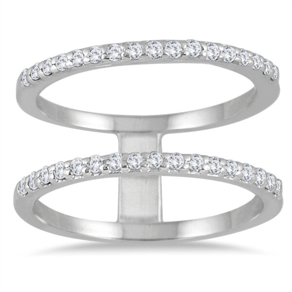 1/3 Carat TW Diamond Double Row Ring in 10K White Gold- RGF55890