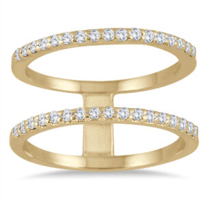 1/3 Carat TW Diamond Double Row Ring in 10K Yellow Gold- RGF55894