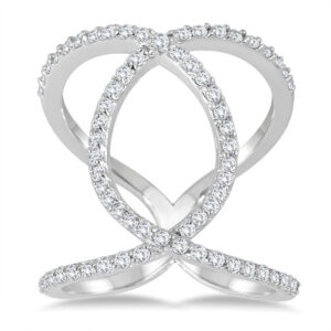 5/8 Carat TW Diamond Open Infinity Link Ring in 14K White Gold- RGF55922