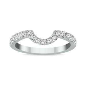 1/3 Carat TW CURVED DIAMOND WEDDING BAND IN 14K WHITE GOLD- RGF562112