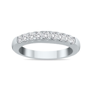 1/2 Carat TW Nine Stone Diamond Wedding Band in 10K White Gold- RGF562228