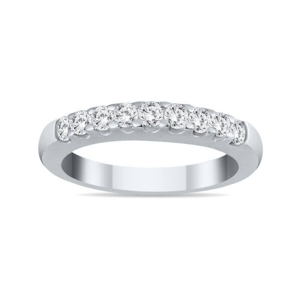 1/2 Carat TW Nine Stone Diamond Wedding Band in 10K White Gold- RGF562228