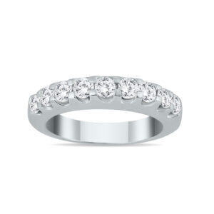1 Carat TW Nine Stone Diamond Wedding Band in 10K White Gold- RGF562229