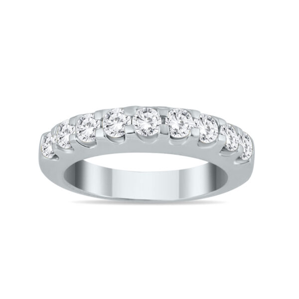 1 Carat TW Nine Stone Diamond Wedding Band in 10K White Gold- RGF562229