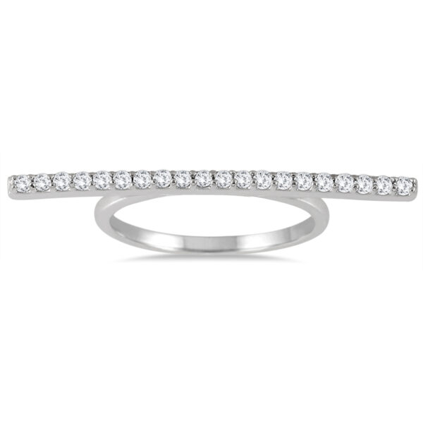 1/3 Carat TW Diamond Bar Ring in 14K White Gold- RGF56232