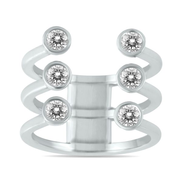 5/8 Carat TW Open Diamond Fashion Ring in 14K White Gold- RGF56241