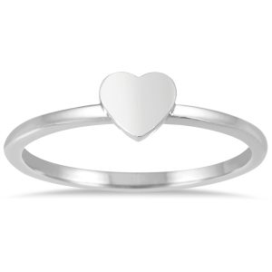 Stackable Heart Ring in 14K White Gold- RGF56245