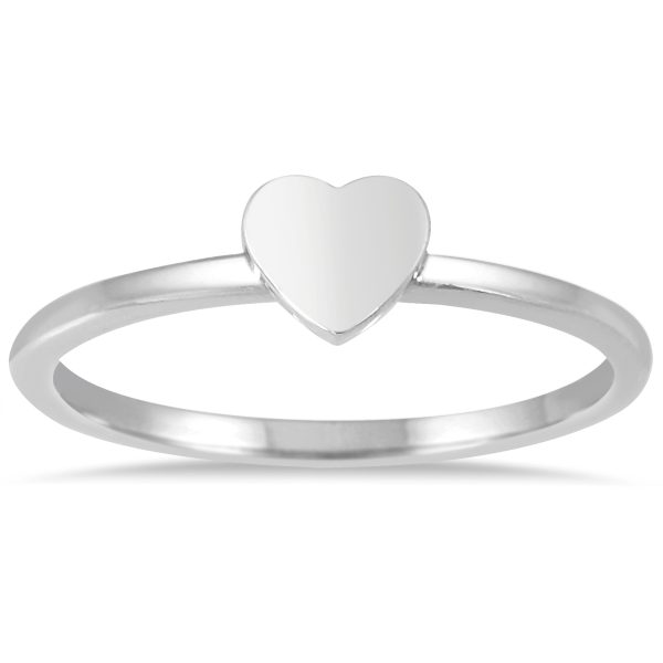 Stackable Heart Ring in 14K White Gold- RGF56245