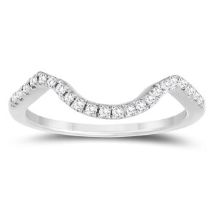 1/5 Carat TW Diamond Wedding Band in 10k White Gold- RGF56401