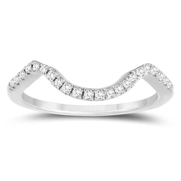 1/5 Carat TW Diamond Wedding Band in 10k White Gold- RGF56401