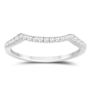 1/5 Carat TW Diamond Wedding Band in 10k White Gold- RGF56404