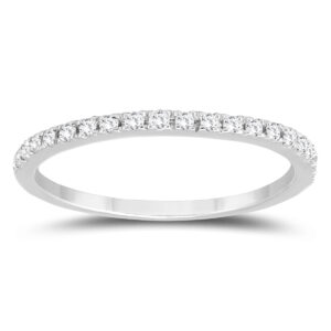 1/5 Carat TW Diamond Wedding Band in 10k White Gold- RGF56422
