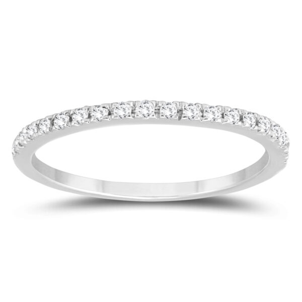1/5 Carat TW Diamond Wedding Band in 10k White Gold- RGF56422
