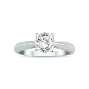 AGS Certified 3/4 Carat TW Round Diamond Solitaire Ring in 14K White Gold (I-J Color, I2-I3 Clarity)- RGF56586AGS1