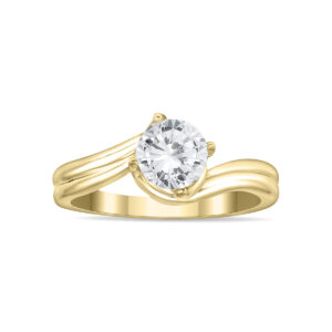 AGS Certified 1 Carat Diamond Solitaire Ring in 14K Yellow Gold (I-J Color, I2-I3 Clarity)- RGF56723AGS1