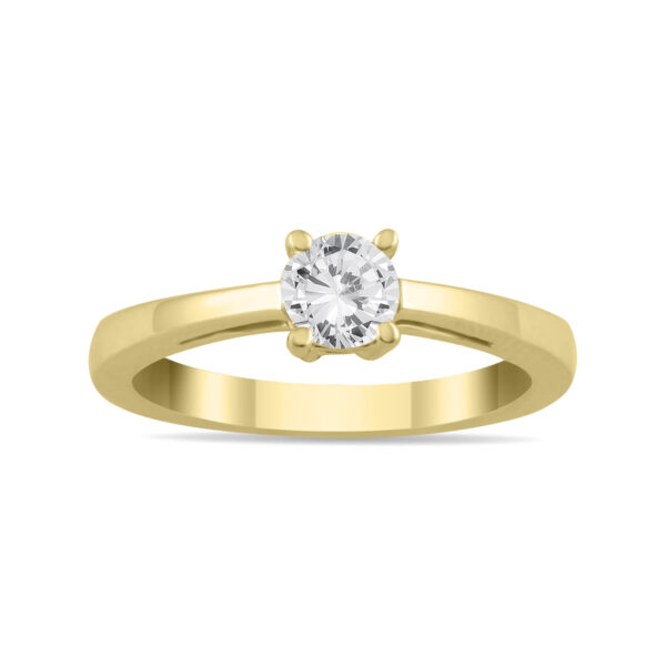 1/2 Carat Classic Diamond Solitaire Ring in 10K Yellow Gold- RGF56726