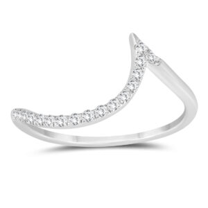 1/6 Carat TW Diamond Wedding Band in 10k White Gold- RGF56984