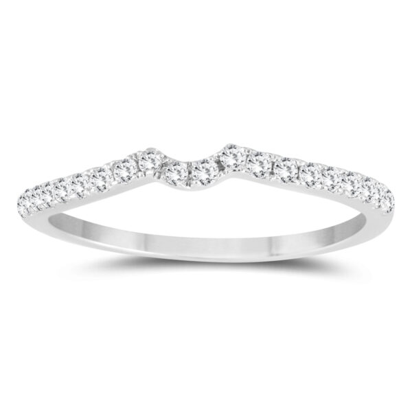 1/4 Carat TW Diamond Wedding Band in 10k White Gold- RGF57005