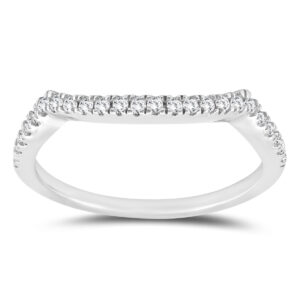 1/5 Carat TW Diamond Wedding Band in 10k White Gold- RGF57078