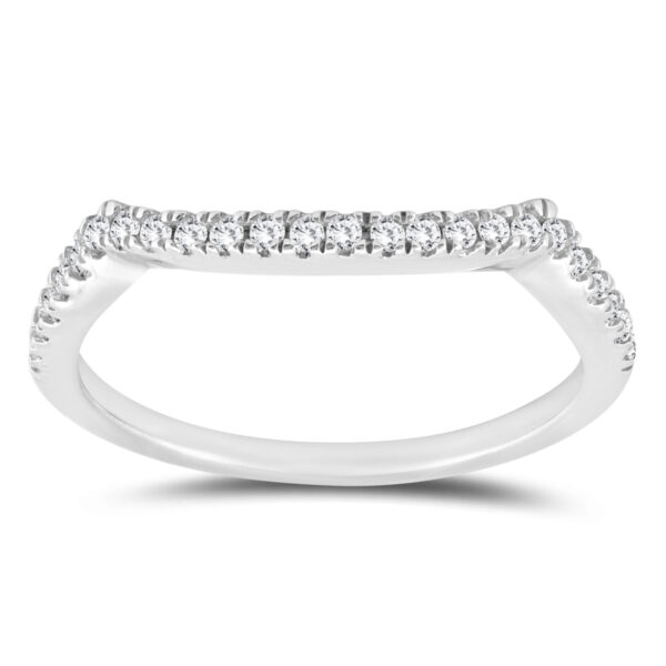 1/5 Carat TW Diamond Wedding Band in 10k White Gold- RGF57078
