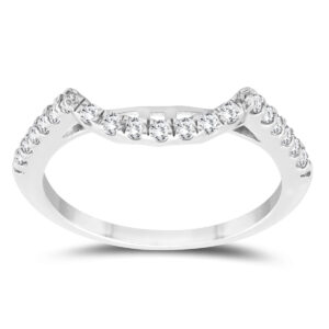 3/8 Carat TW Diamond Wedding Band in 10k White Gold- RGF57087