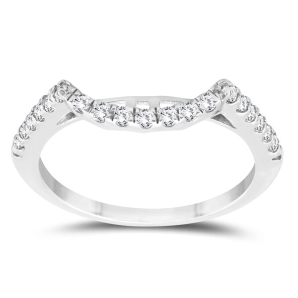 3/8 Carat TW Diamond Wedding Band in 10k White Gold- RGF57087