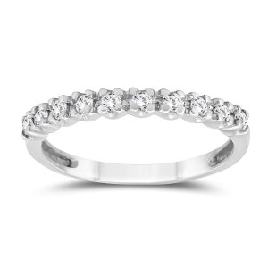 1/3 Carat TW Diamond Wedding Band in 10k White Gold- RGF57262
