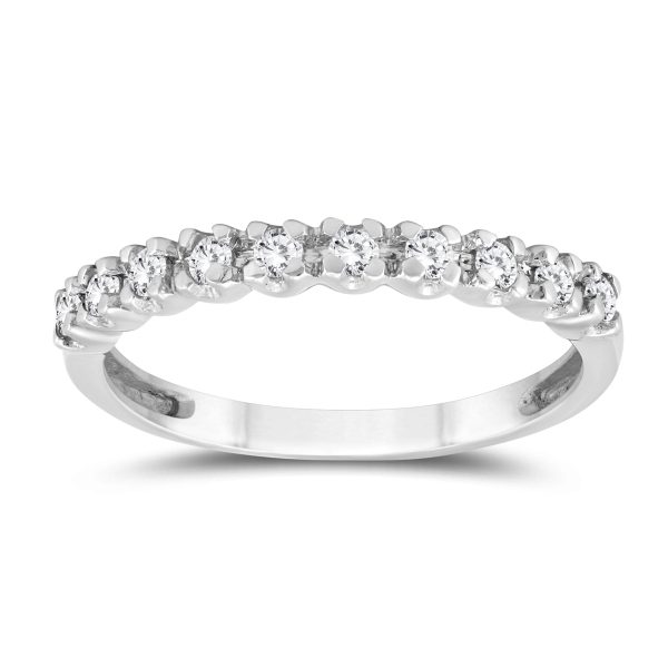 1/3 Carat TW Diamond Wedding Band in 10k White Gold- RGF57262
