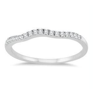 1/8 Carat TW Diamond Wedding Band in 10k White Gold- RGF57268