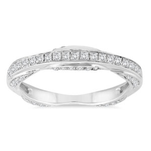 3/8 Carat TW Diamond Wedding Band in 10k White Gold- RGF57283