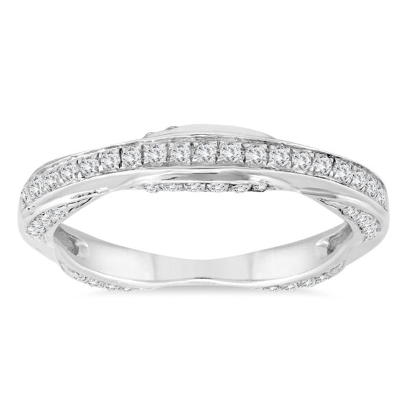 3/8 Carat TW Diamond Wedding Band in 10k White Gold- RGF57283